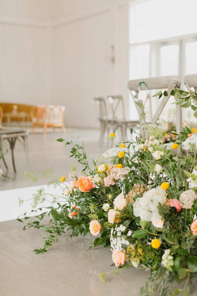 Ceremony Flowers at Willow Brooke Farm by Blossom Studios