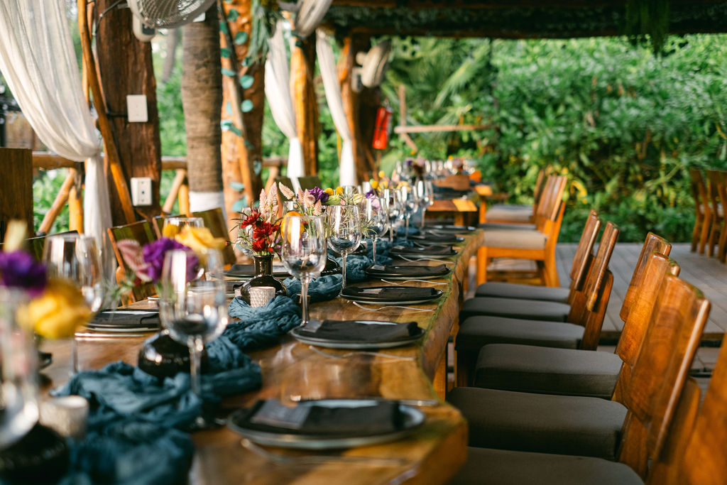Mi Playa Favorita, Mexico, Wedding Reception, Dinner Tables